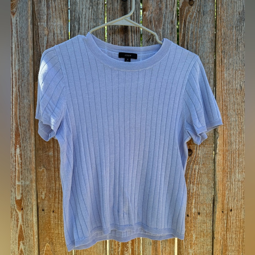 J Crew Silk Cashmere Blend Cropped Shirt